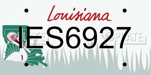 IES6927 Louisiana License Plate