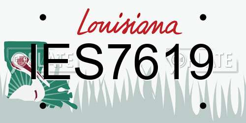 IES7619 Louisiana License Plate