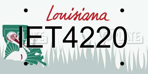 IET4220 Louisiana License Plate