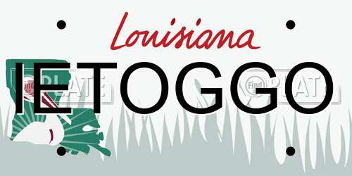 IETOGGO Louisiana License Plate
