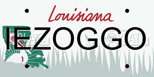 IEZOGGO Louisiana License Plate