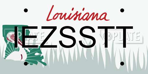 IEZSSTT Louisiana License Plate