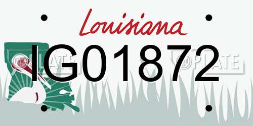 IG01872 Louisiana License Plate