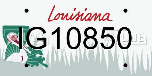 IG10850 Louisiana License Plate