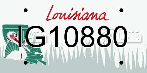 IG10880 Louisiana License Plate