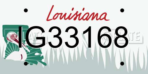 IG33168 Louisiana License Plate