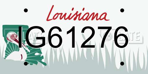 IG61276 Louisiana License Plate