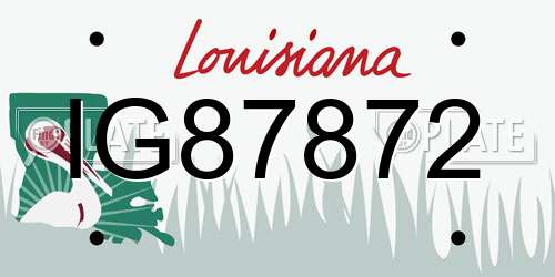 IG87872 Louisiana License Plate