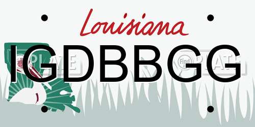 IGDBBGG Louisiana License Plate