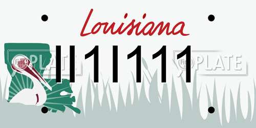 II1I111 Louisiana License Plate
