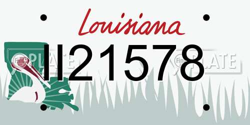 II21578 Louisiana License Plate