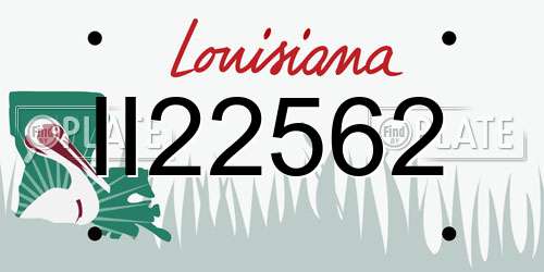 II22562 Louisiana License Plate