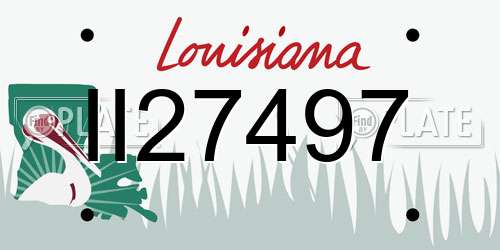 II27497 Louisiana License Plate
