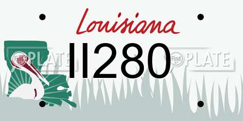 II280 Louisiana License Plate