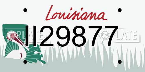 II29877 Louisiana License Plate