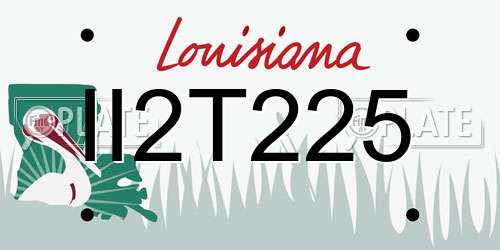 II2T225 Louisiana License Plate