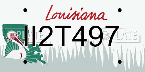 II2T497 Louisiana License Plate
