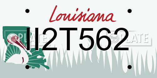II2T562 Louisiana License Plate