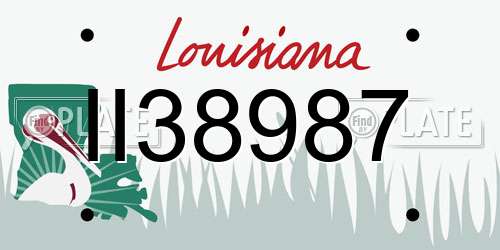 II38987 Louisiana License Plate