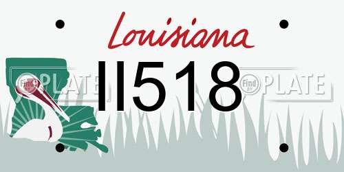 II518 Louisiana License Plate