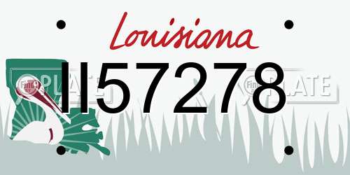 II57278 Louisiana License Plate