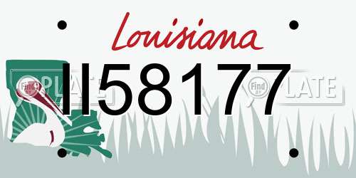 II58177 Louisiana License Plate