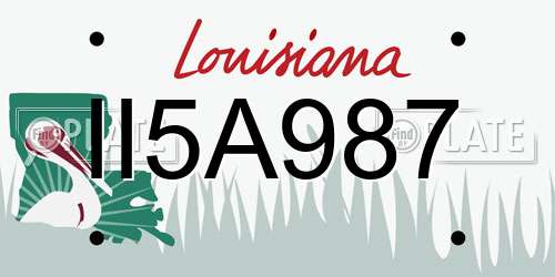 II5A987 Louisiana License Plate