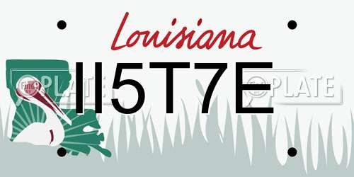 II5T7E Louisiana License Plate