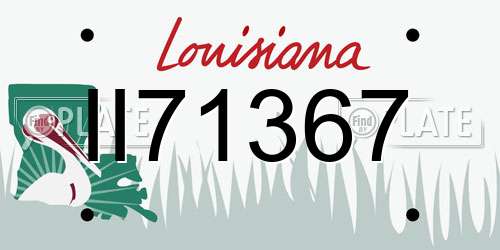 II71367 Louisiana License Plate