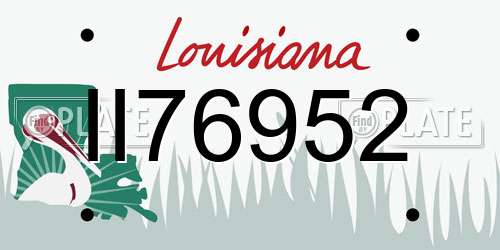 II76952 Louisiana License Plate
