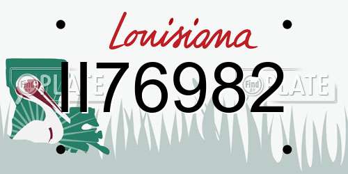 II76982 Louisiana License Plate