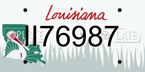 II76987 Louisiana License Plate