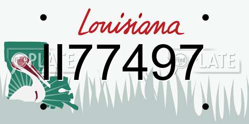 II77497 Louisiana License Plate