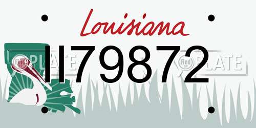 II79872 Louisiana License Plate