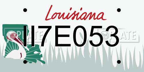 II7E053 Louisiana License Plate