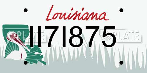 II7I875 Louisiana License Plate