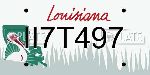 II7T497 Louisiana License Plate