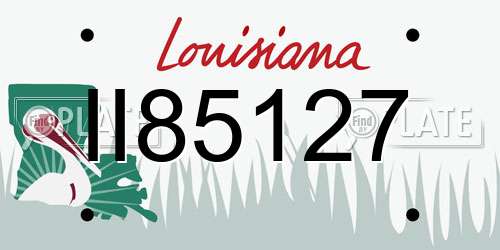 II85127 Louisiana License Plate
