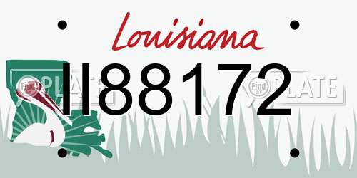 II88172 Louisiana License Plate