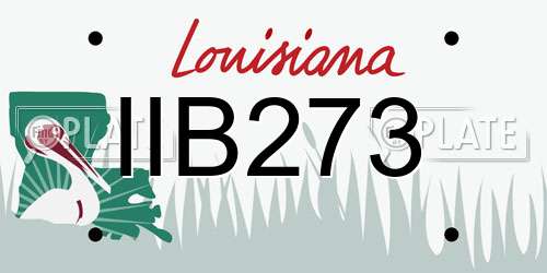 IIB273 Louisiana License Plate