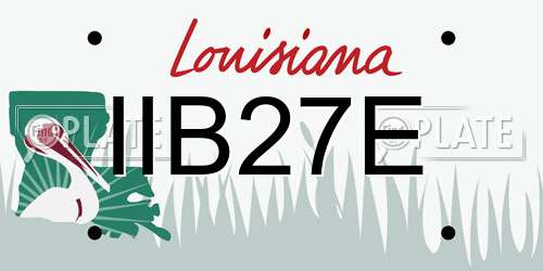 IIB27E Louisiana License Plate