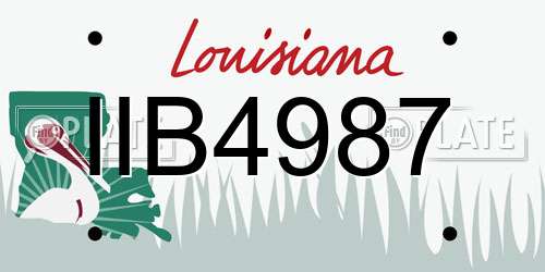 IIB4987 Louisiana License Plate