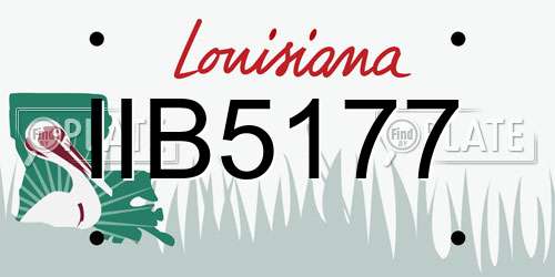 IIB5177 Louisiana License Plate