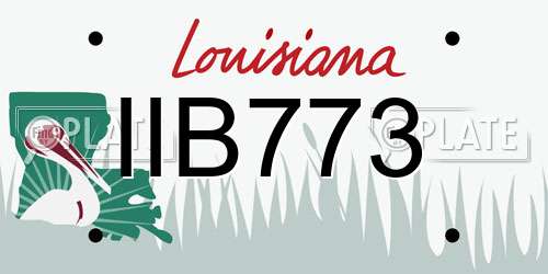 IIB773 Louisiana License Plate