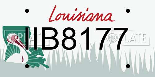 IIB8177 Louisiana License Plate