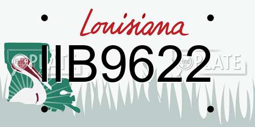 IIB9622 Louisiana License Plate