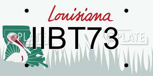 IIBT73 Louisiana License Plate