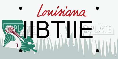 IIBTIIE Louisiana License Plate