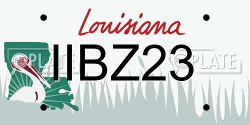 IIBZ23 Louisiana License Plate