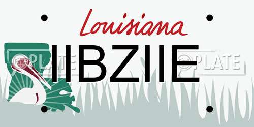 IIBZIIE Louisiana License Plate